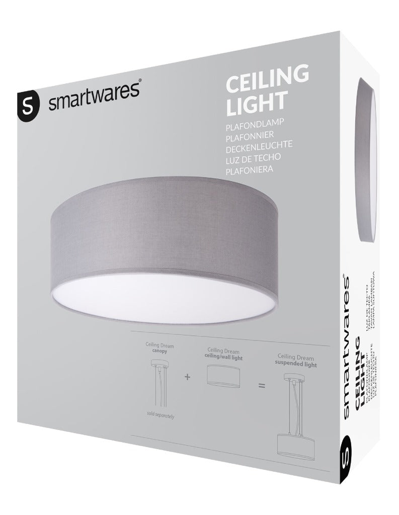 Ranex ra-1000465 mia plafonnier led 30cm gris