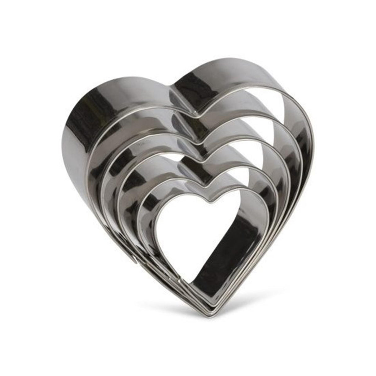 Emporte-pièces Patisse coeur en acier inoxydable 5 pièces | 3 pièces
