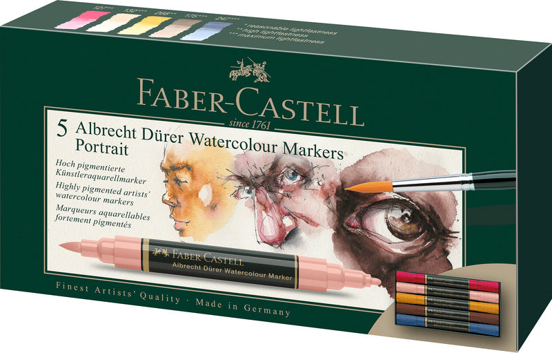 Faber castell fc-160307 wk25marqueur aquarelle fc albrechtdürer 5 pièces portrait