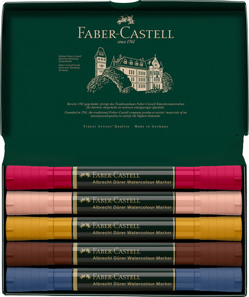 Faber castell fc-160307 wk25marqueur aquarelle fc albrechtdürer 5 pièces portrait