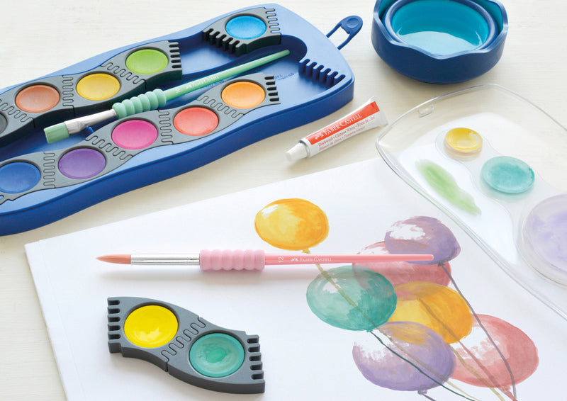 Faber Castell FC-481620 jeu de pinceaux soft touch 4 pièces couleurs pastel