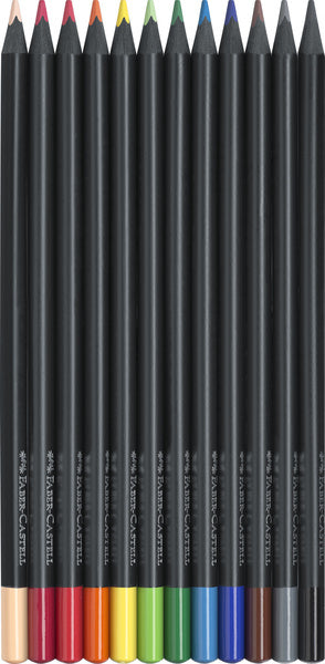 Faber Castell FC-116412 crayons de couleur édition noire en étui 12 pièces