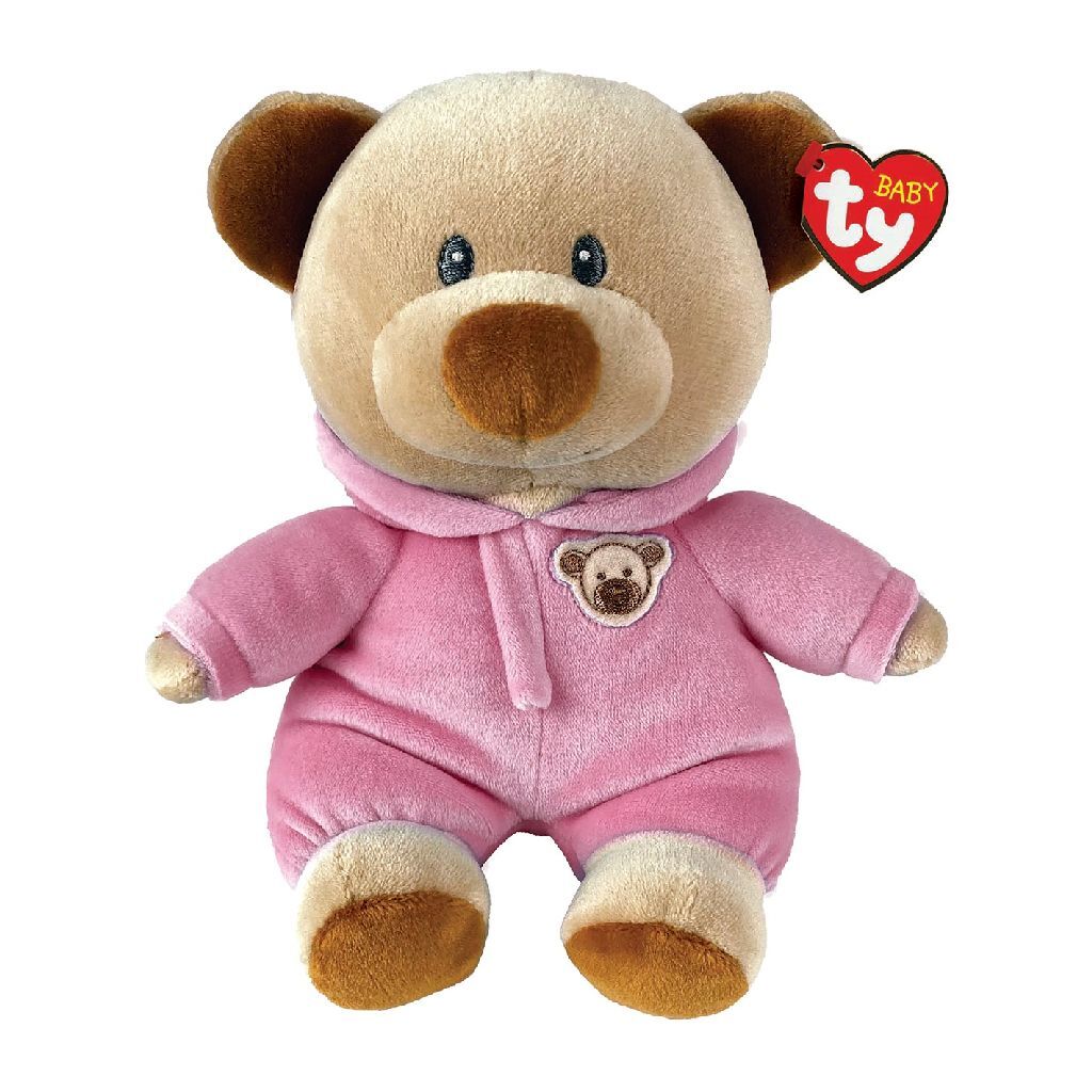 Ty ty bébé peluche pyjama ours 15 cm rose