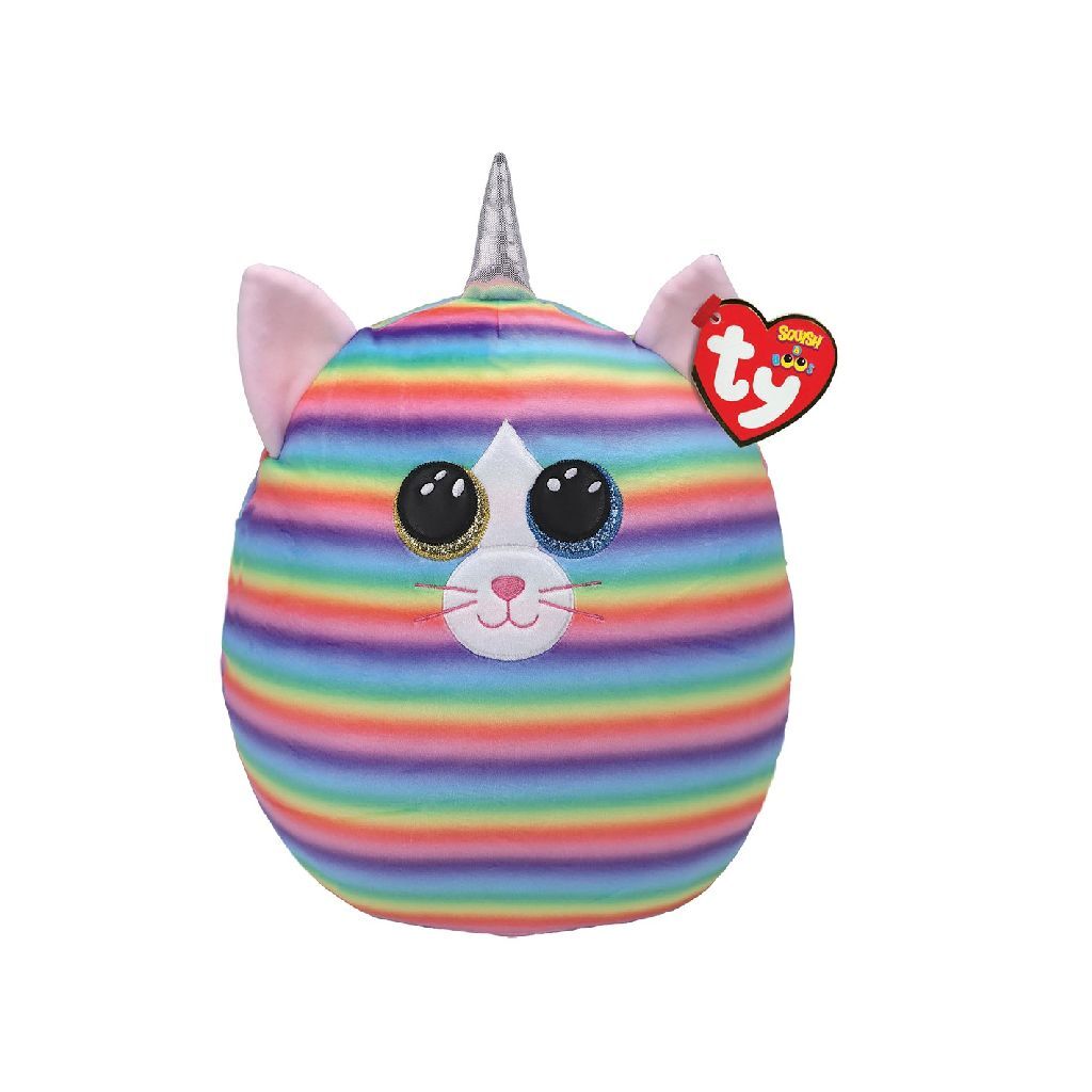 TY TY Squish A Boo Coussin Câlin Chat Chiné 23 cm