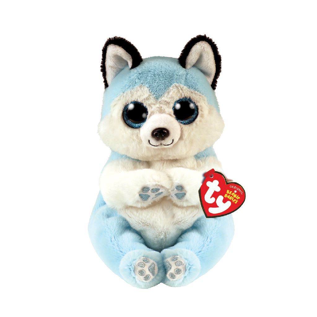 Ty bonnet bébés ventres tonnerre bleu husky, 15cm
