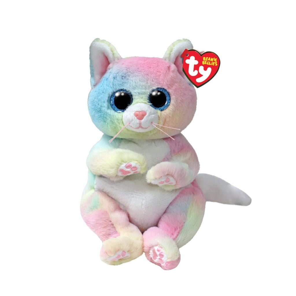 Ty bonnet bébés ventres jennie chat arc-en-ciel, 15cm