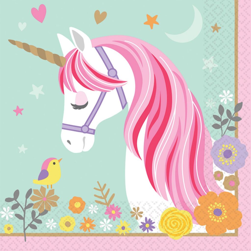 Amscan serviettes licorne 16 pièces