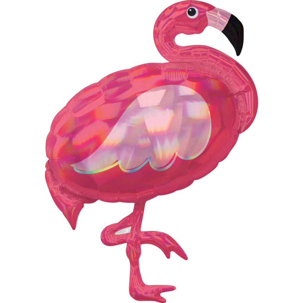 Ballon aluminium basique flamant rose 71x83 cm