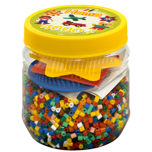 Perles à repasser Hama en tonnes 4000 pièces + 3 plaques de base