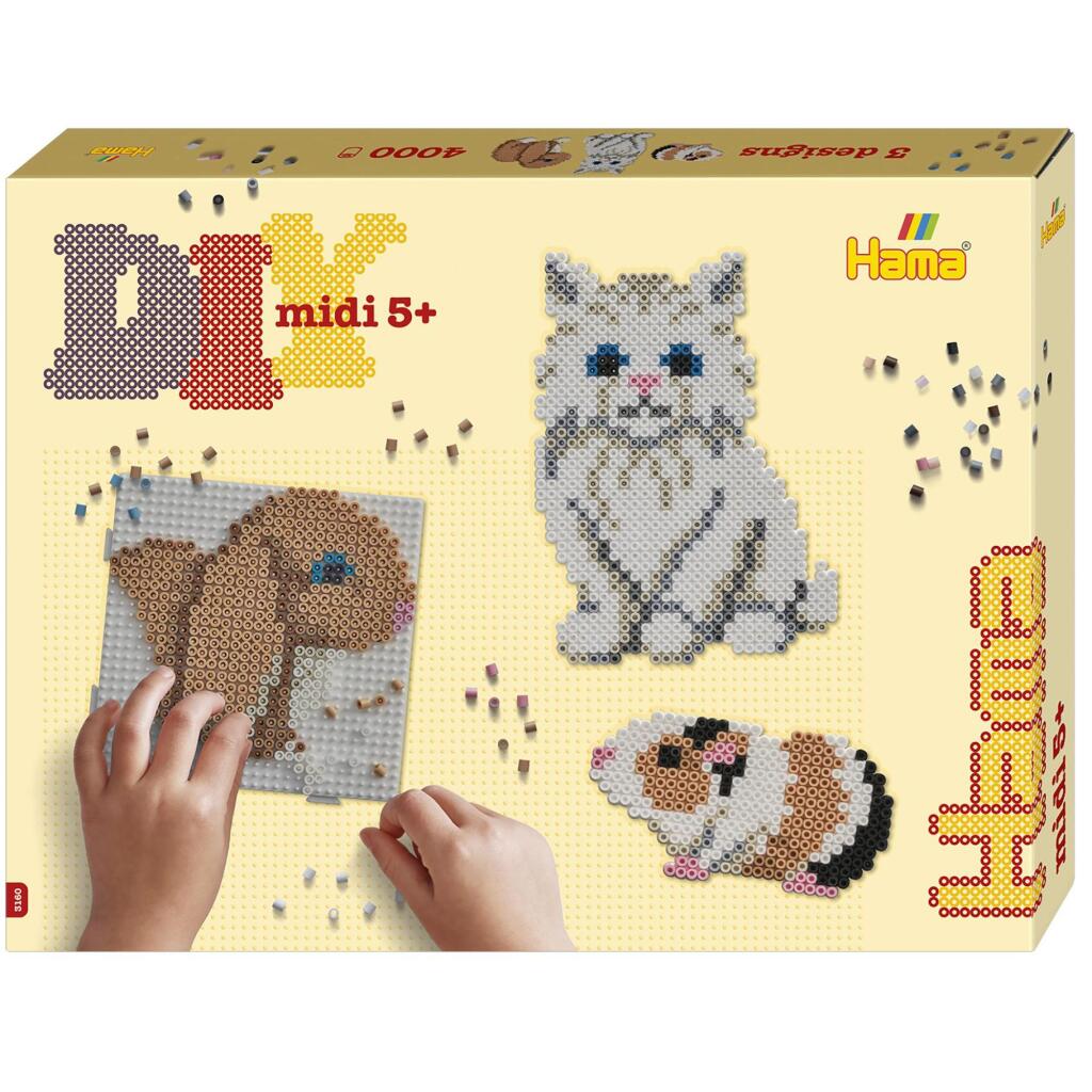HAMA INTERNING Perles Set Gift Box - Animaux mignons, 4000ST.