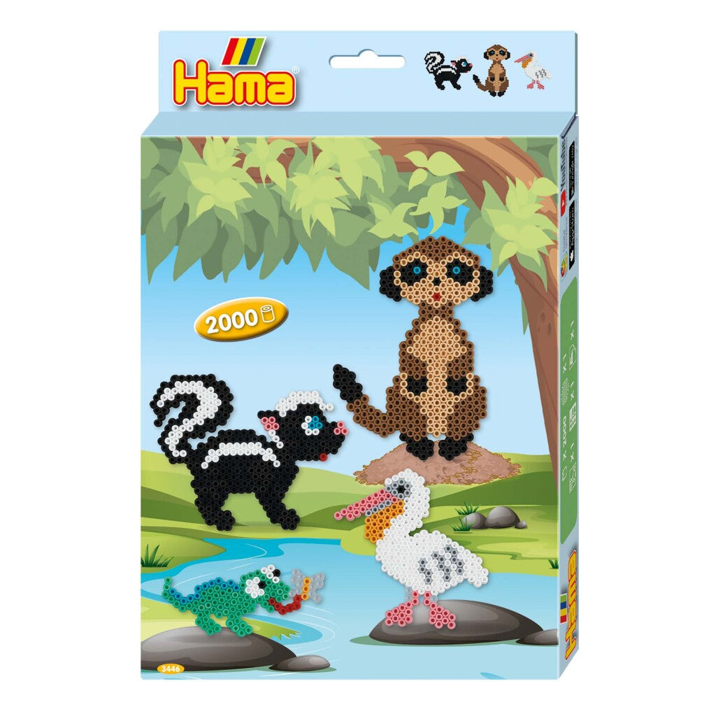Hama Perles à Repasser Perles à Repasser Kit de Fabrication d'Animaux 2000 Pièces