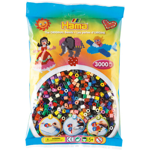 Perles à repasser Hama 3000 pièces couleurs assorties