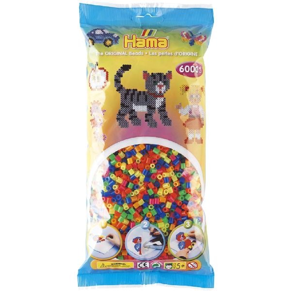 Hama perles à repasser hama 20551 perles à repasser néon 6000 pièces