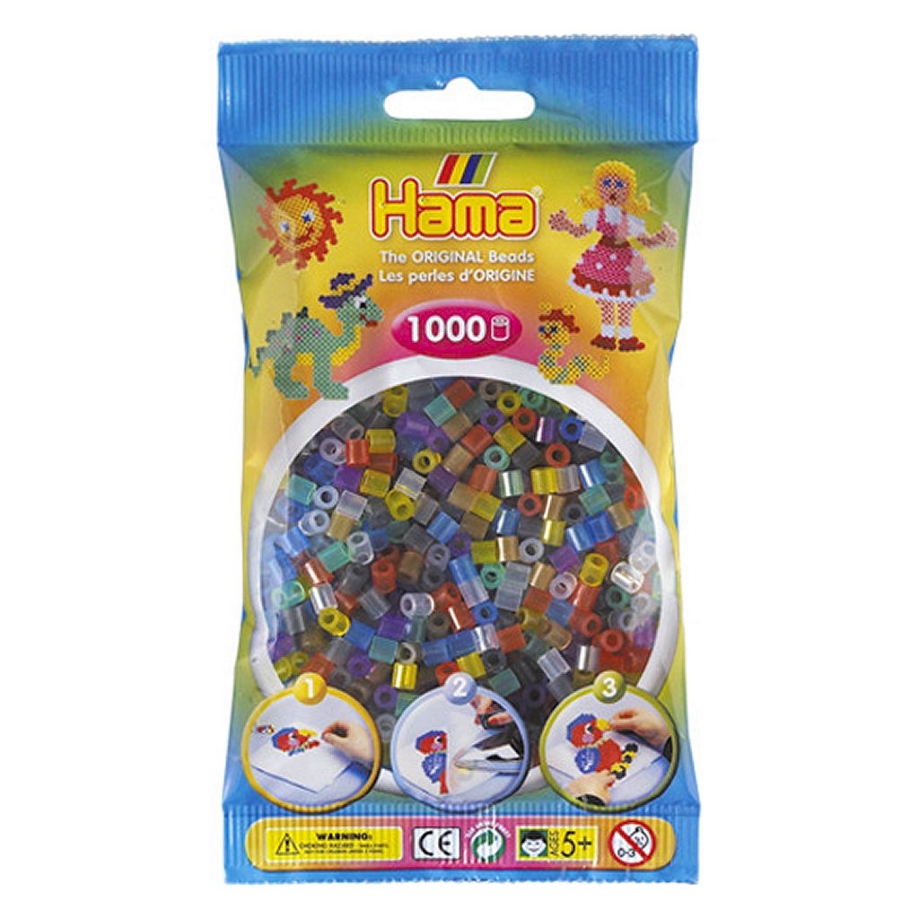 Hama perles thermocollantes mélange de couleurs transparent 1000 pièces