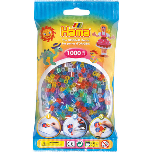 HAMA STRING BEADS - GLITTERMIX (054), 1000ST.