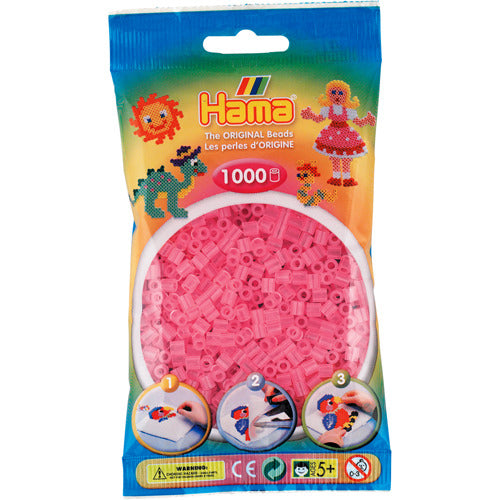Hama perles thermocollantes - 1000 pièces - rose transparent