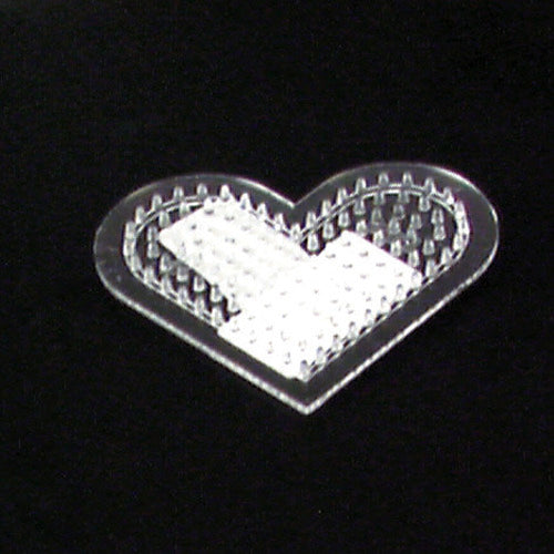 Hama perles thermocollantes plaque de base coeur petit transparent