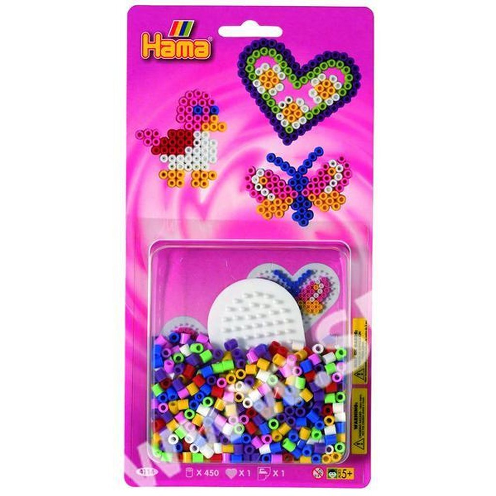Hama perles thermocollantes oiseau coeur papillon 450 pièces
