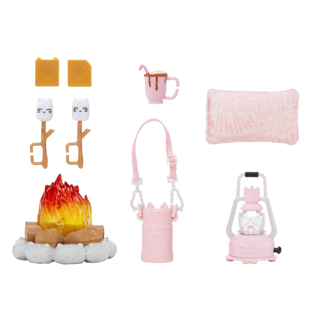 Na!na!na! surprise après ! après! après! ensemble de jeu de camping surprise kitty-cat + lumière