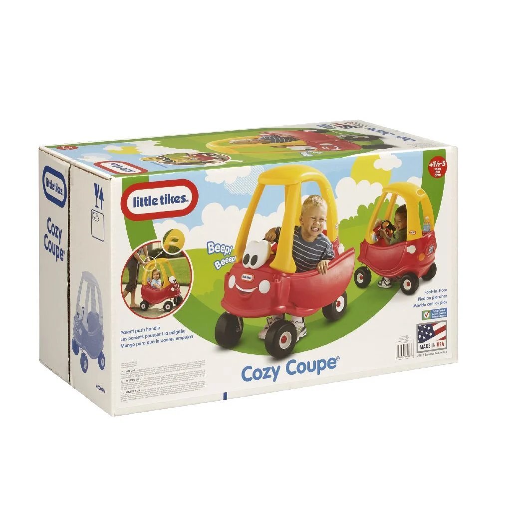 Little Tikes Cosy Coupé Voiture de marche 44x72x84 cm jaune rouge