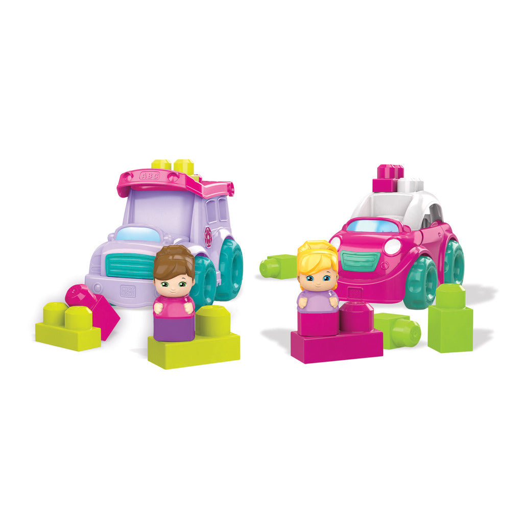 Mega Bloks Petit Véhicule + Figurine Rose