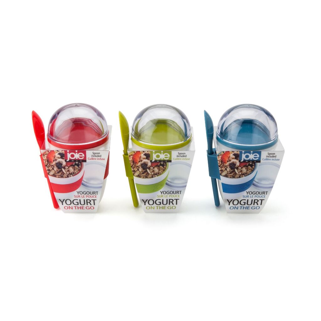Joie yaourt à emporter tasse 2 compartiments + cuillère 228ml