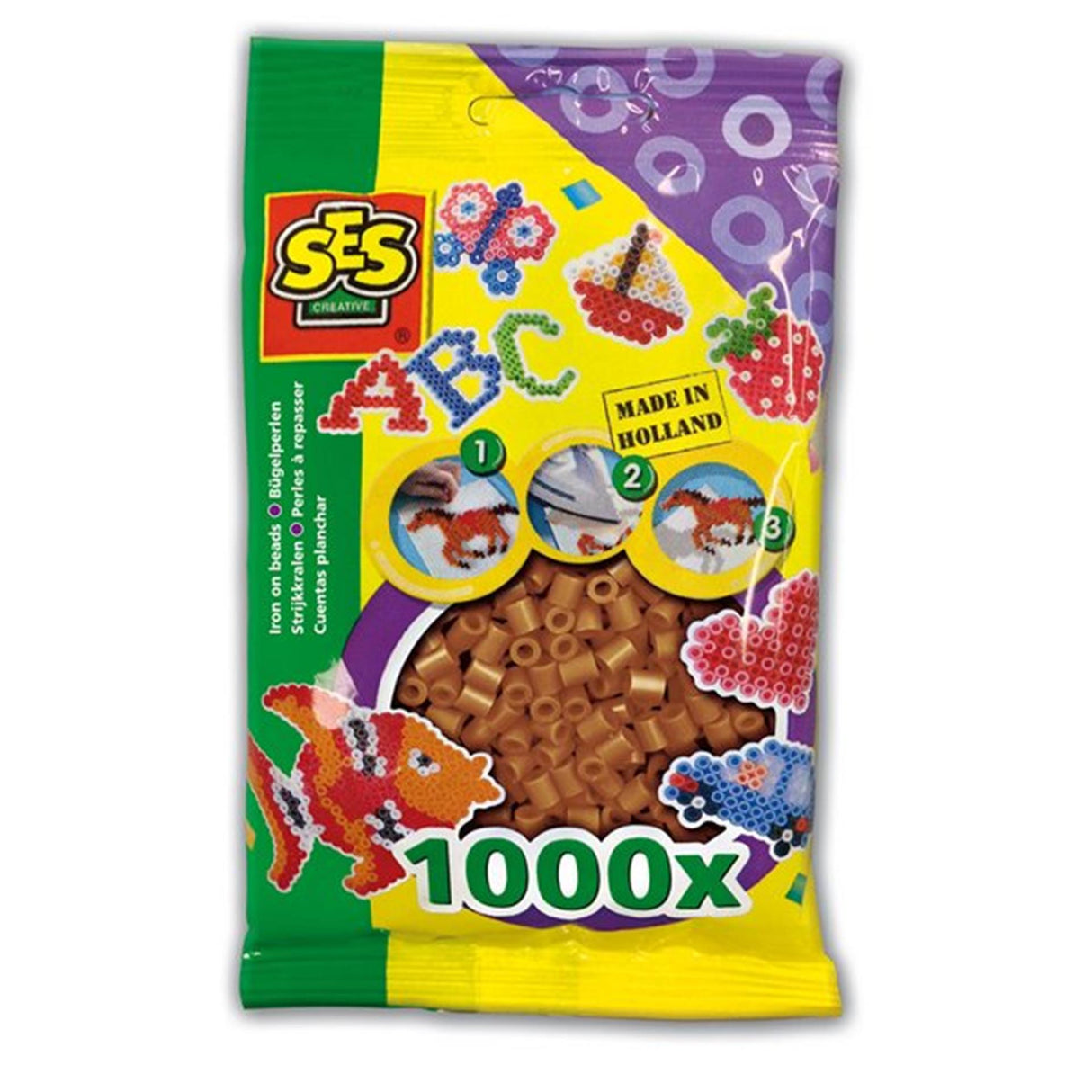 Ses perles thermocollantes marron 1000 pcs.