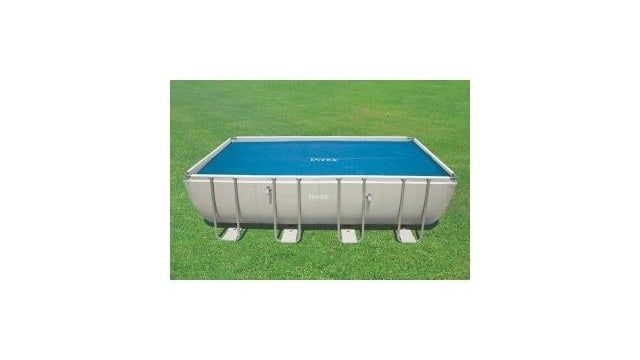 Couverture de piscine solaire Intex, convient aux piscines à cadre rectangulaire de 24'x12'