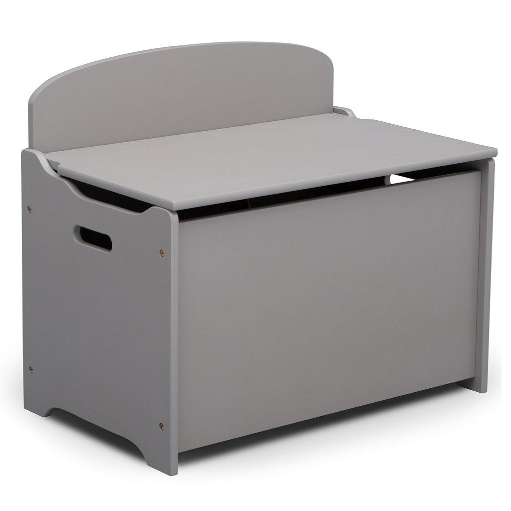 Delta enfants enfants TB83460GN-026 boîte de rangement en bois avec dossier gris