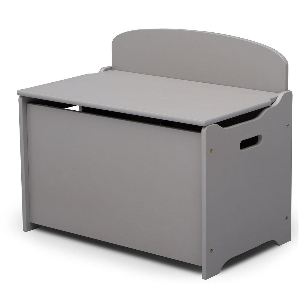 Delta enfants enfants TB83460GN-026 boîte de rangement en bois avec dossier gris