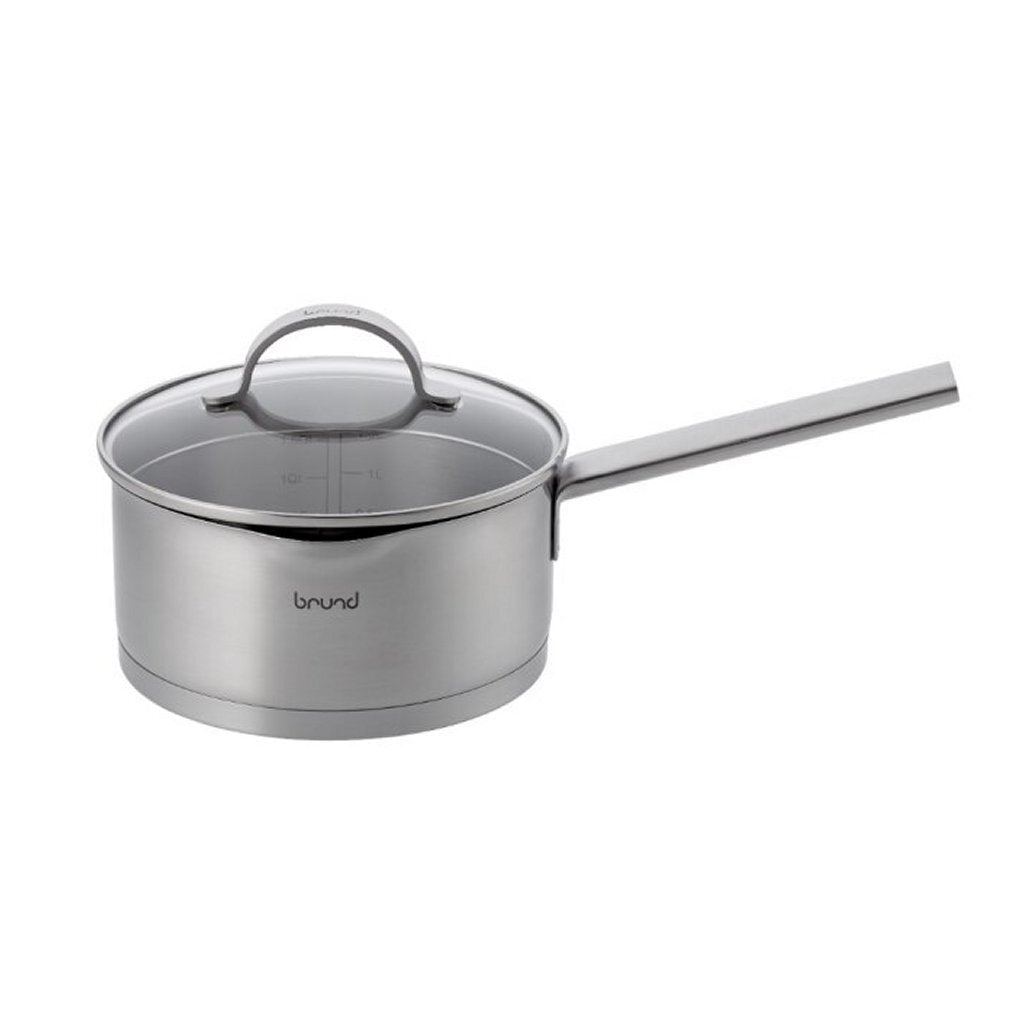 Casserole Brund avec couvercle en verre 2l inox