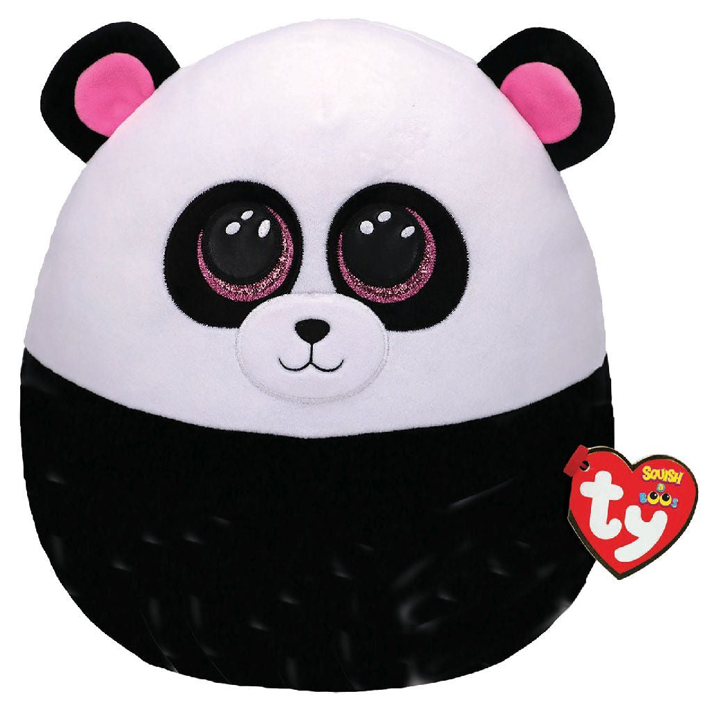 Ty squish a boos panda peluche coussin bambou 31 cm