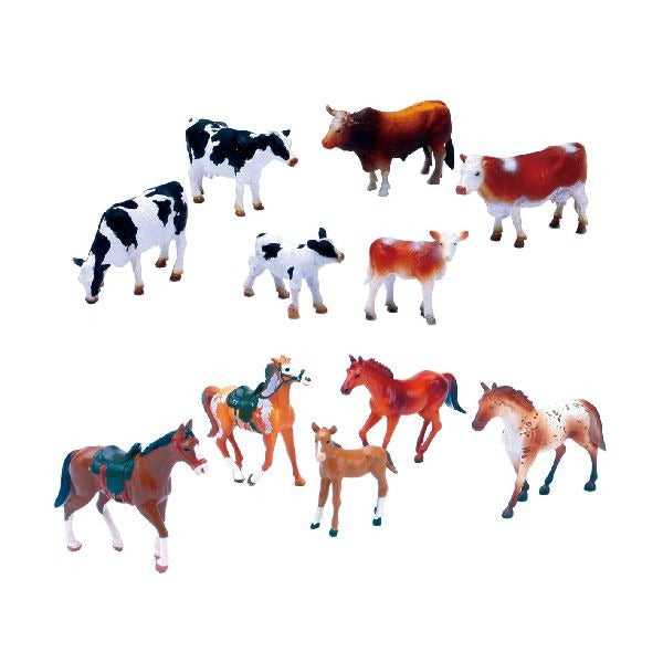 Newray Newray Set Chevaux ou Vaches 6 pièces