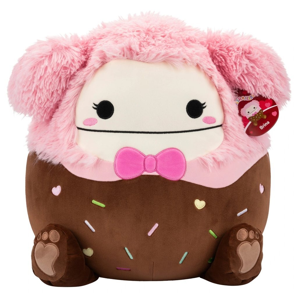 Squishmallows peluche Brina chocolat plongé rose bigfoot 40 cm