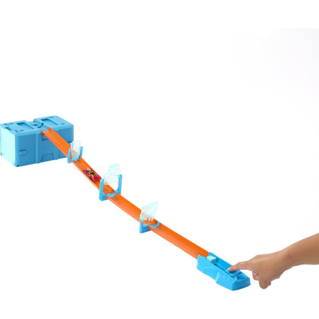 Ensemble de crash glacé de constructeur de piste Hot Wheels de Mattel