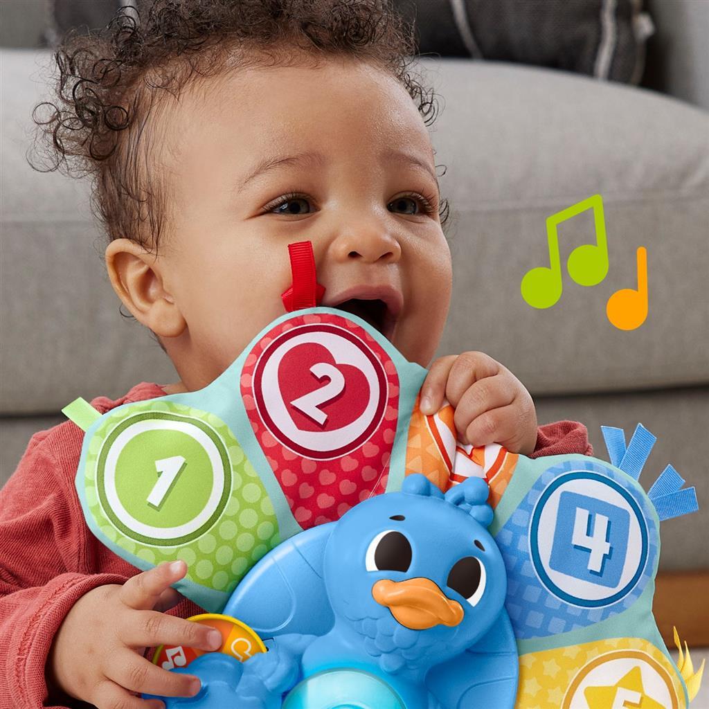 Fisher price linkimals comptant et coloriant le paon + lumière et son