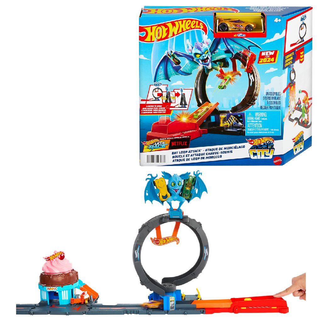 Ensemble de jeu en boucle Hot Wheels Bat Attack