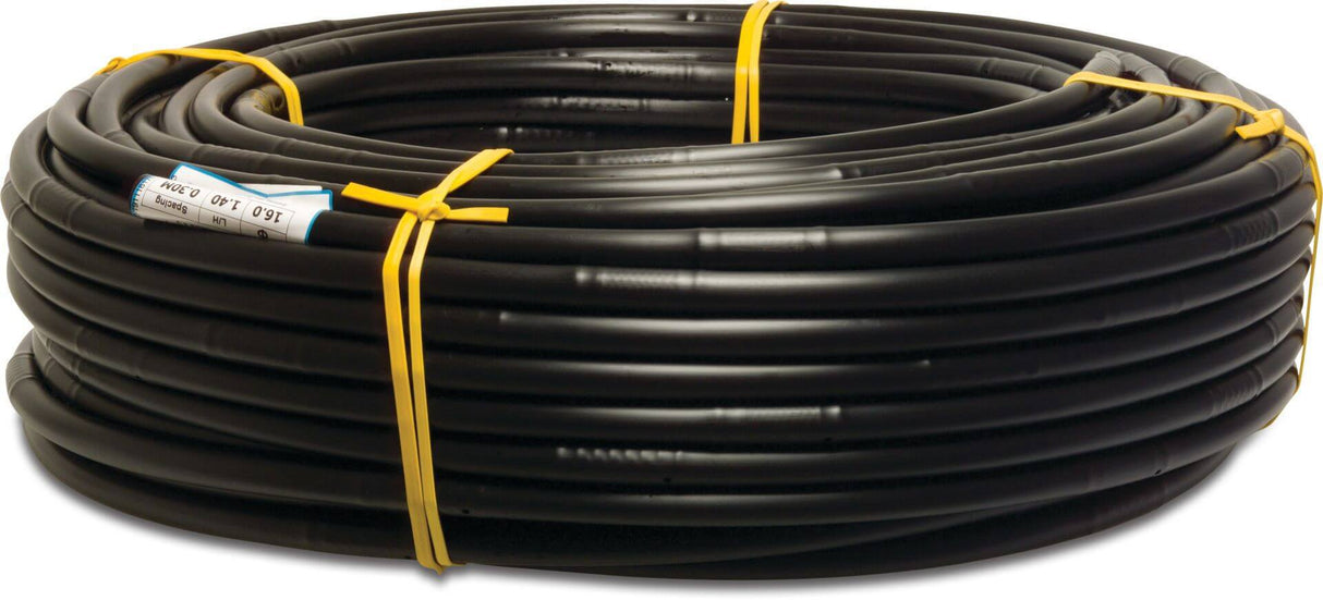 Tuyau d'irrigation goutte à goutte pe 16mm x 115mm 23ltrh a 25m