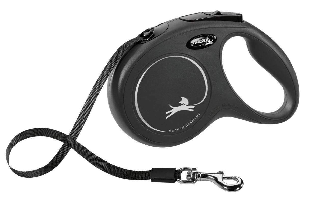 Flexi products ligne rétractable nouveau pneu classique noir m 5 mètres jusqu'à 25kg