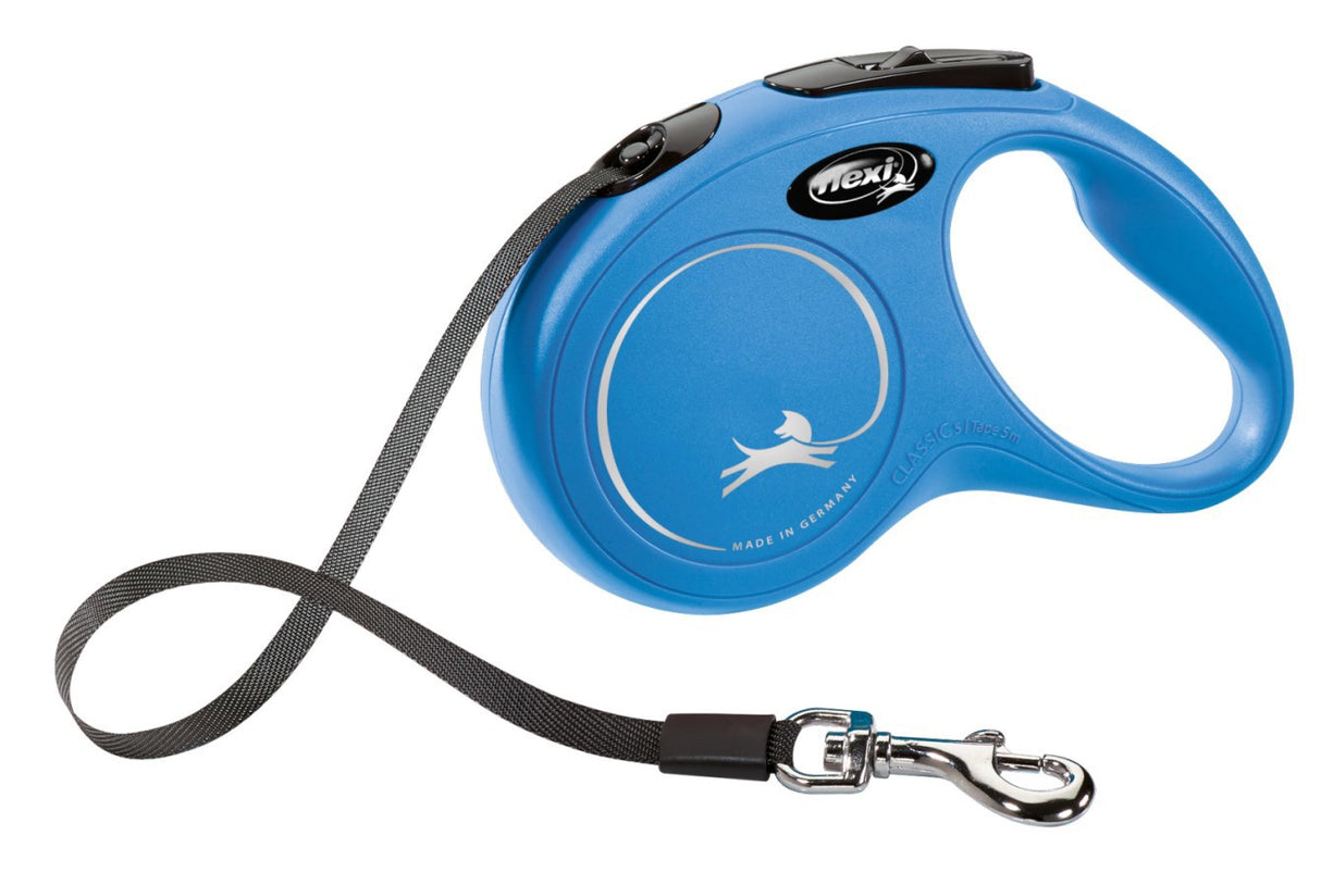 Flexi products ligne rétractable nouveau pneu classique bleu s 5 mètres jusqu'à 15kg