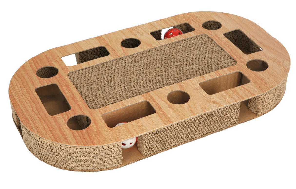 Planche à gratter pour chat ovalo 52 x 31 x 8,5 cm avec herbe à chat