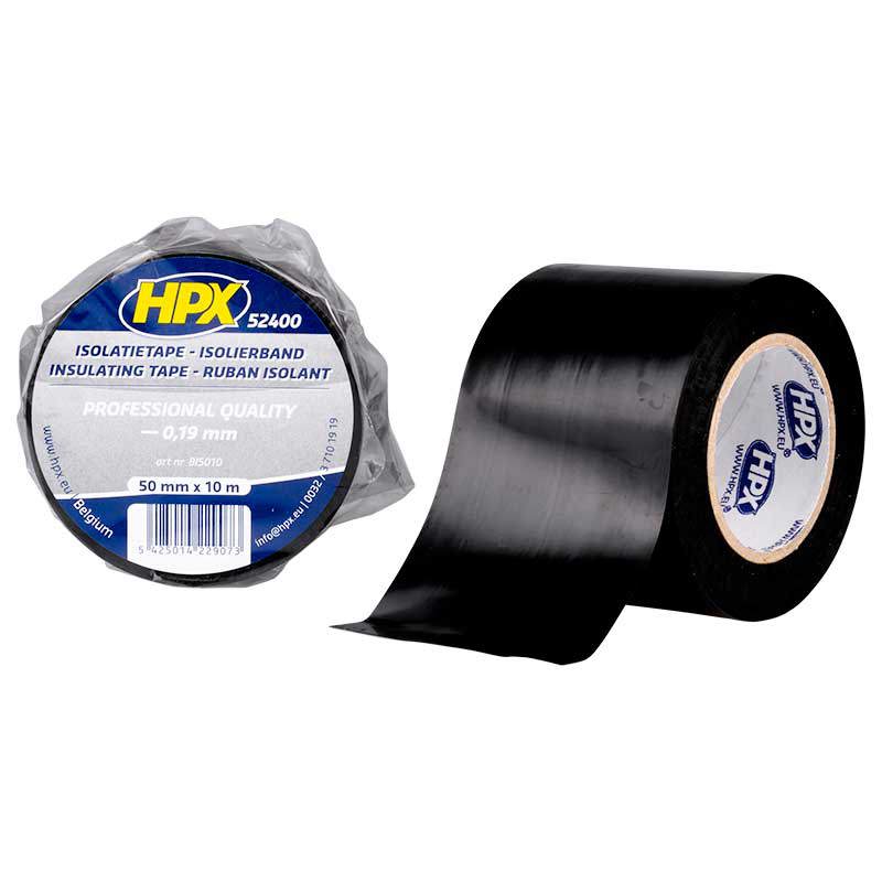 Ruban isolant PVC Hpx 50 mm x 10 mètres - noir