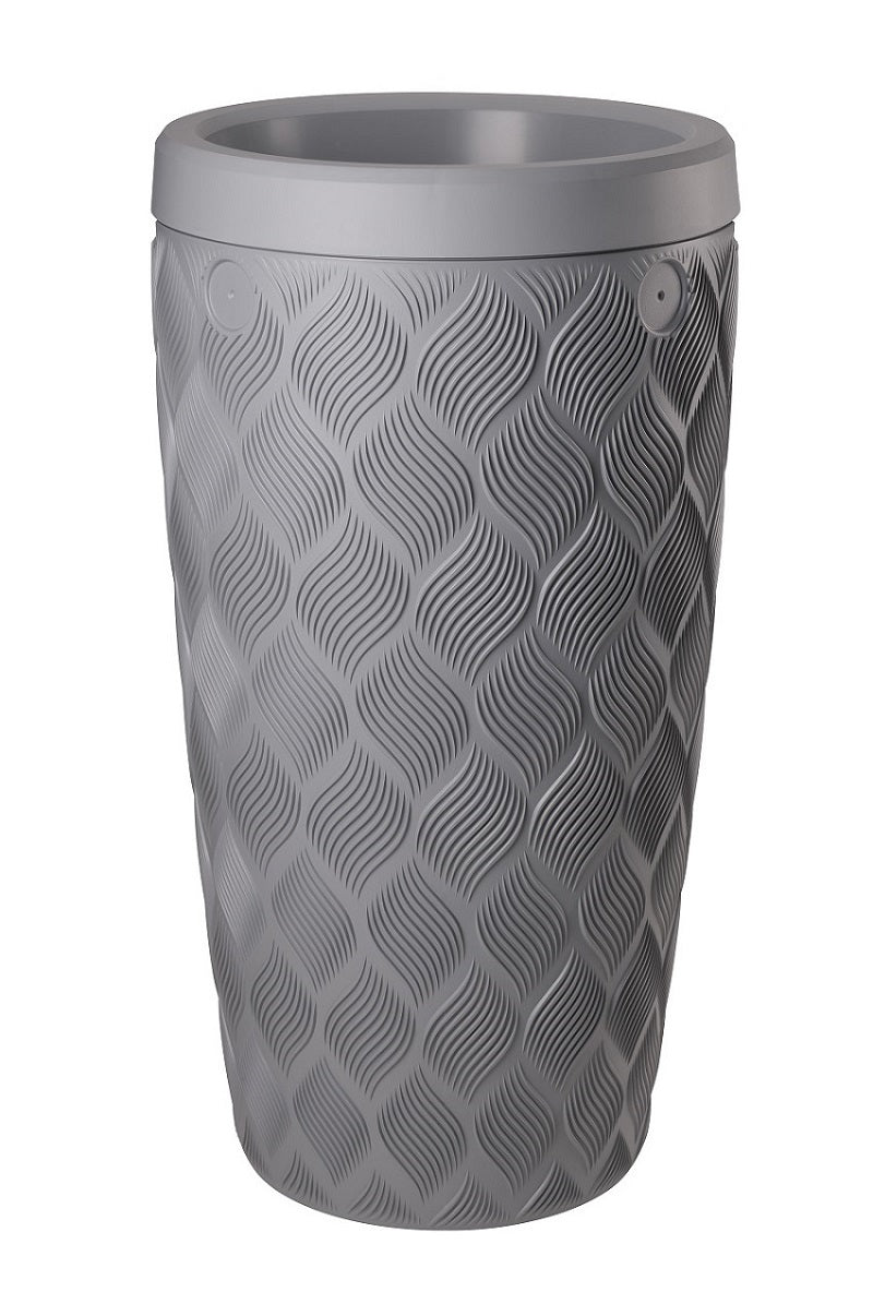 Produits baril de pluie Flow gris platine 240l incl. planteur