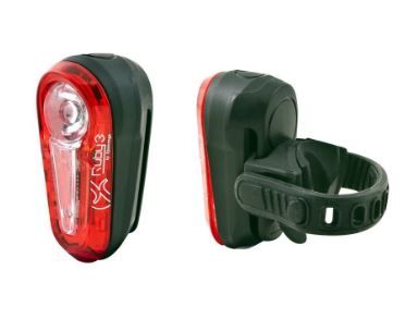 Spanninga Arrière Light Ruby3 XB Flash 3 LED incl Batteries