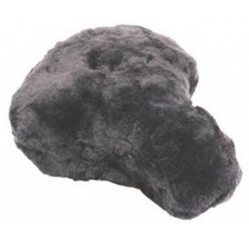 Couverture de selle 26 x 24 cm anthracite en peau de mouton