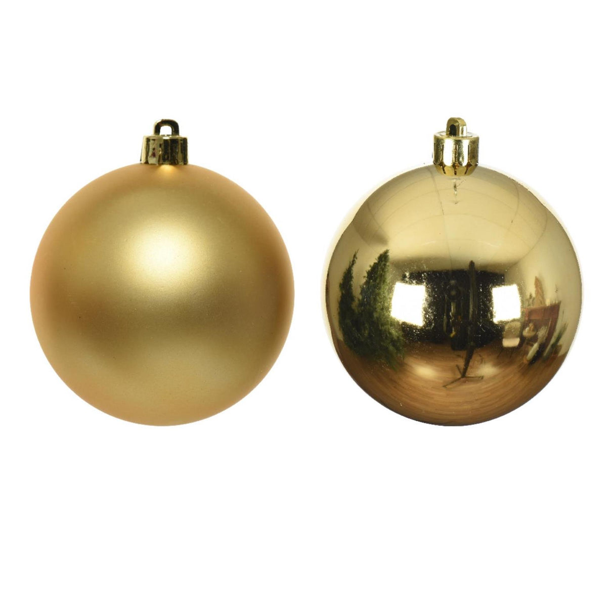 Decoris Boules de Noël en plastique doré dia 4cm 16pcs