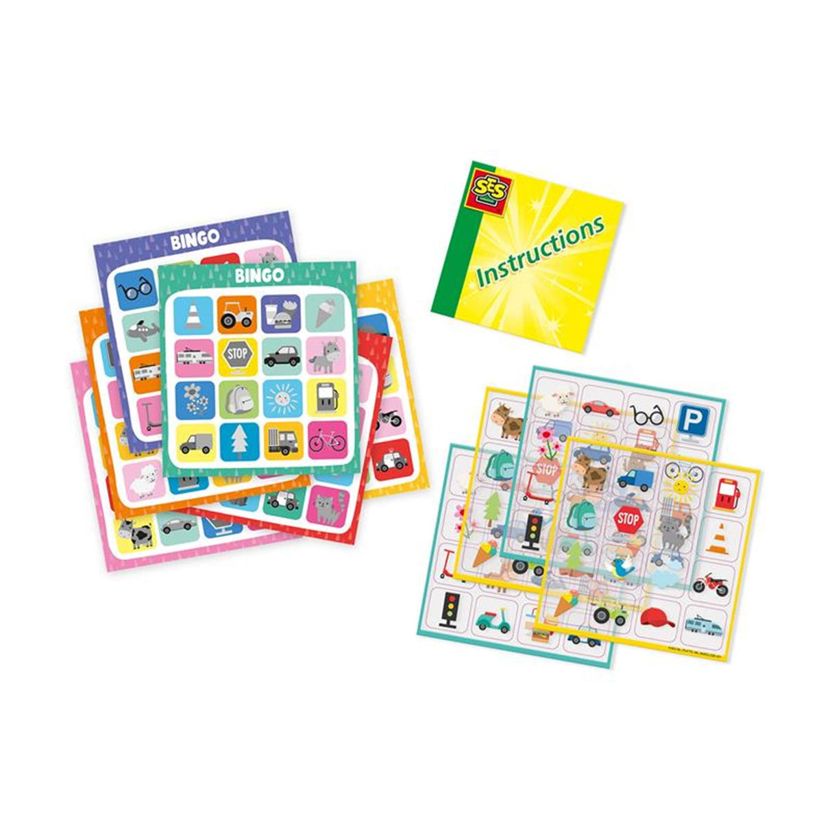 Ses autocollants de fenêtre de jeu de voyage bingo