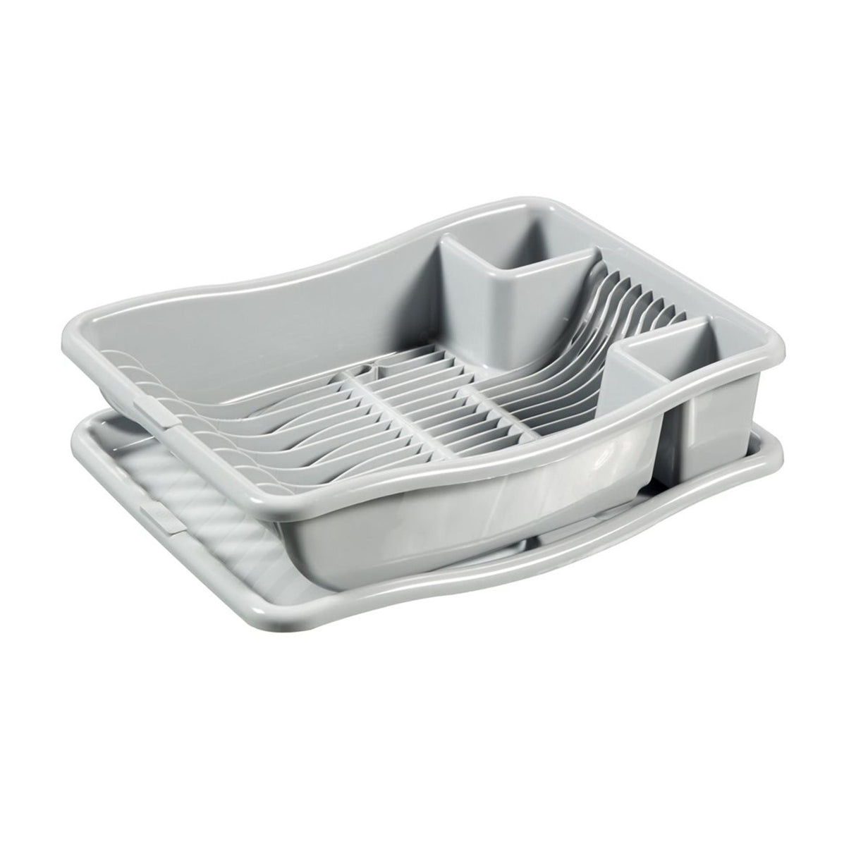 Égouttoir à vaisselle Curver sur plateau 38x29x8,5 cm gris clair