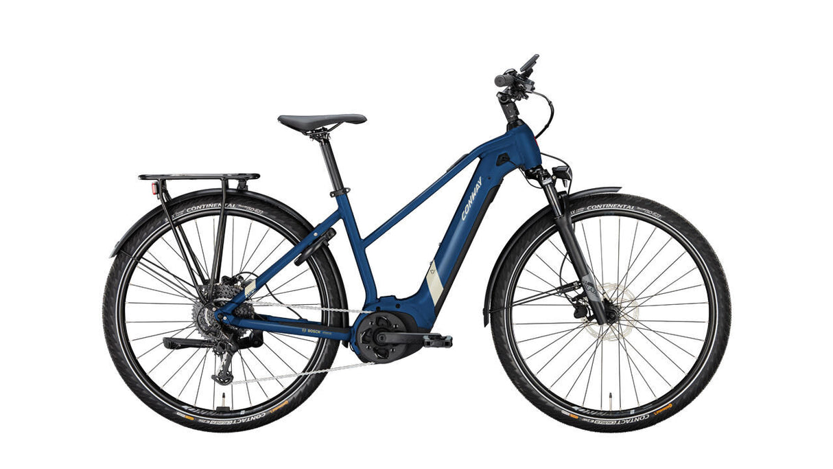 Vélo de trekking électrique Conway Cairon T 2.0 500 mod. 23 conw. cairon t 2.0 500 28 38 escalier. bleu des.