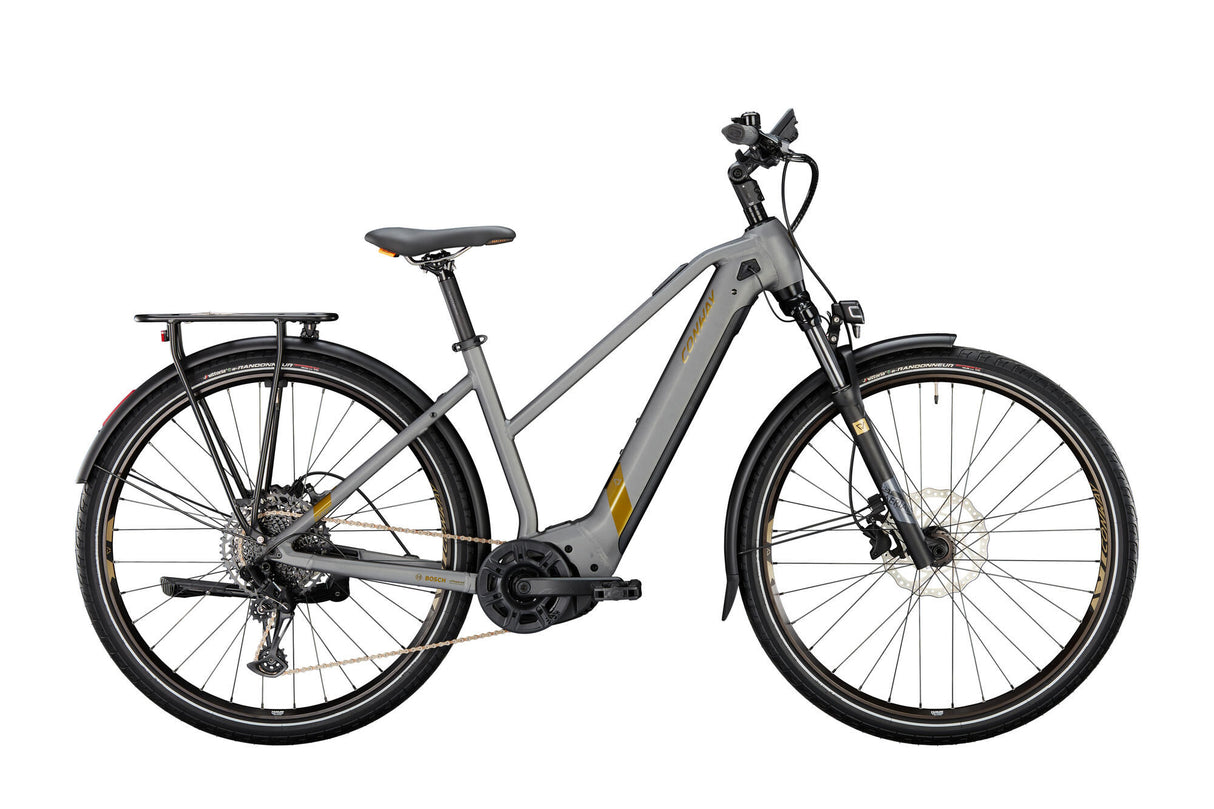 Vélo de trekking électrique Conway Cairon T 5.0 mod. 23 ebike conw.cairon t 5.0 28 45 trap.12sp gris bro.